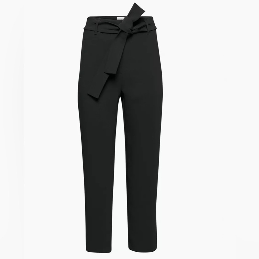 Aritzia, Wilfred Tie Front Pants, black sz 8, NWT